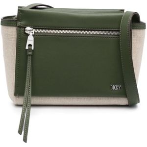 Dkny, Tassen, Dames, Beige, ONE Size, Katoen, Cross Body Bags