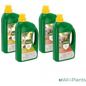 POKON PLANTENVOEDING 2 SOORTEN VOORDEELPACK 4 X 1 LITER