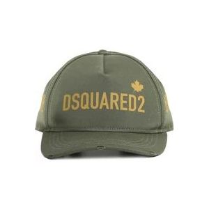 Dsquared2 Elegante Logo Cap - Chlorophylle , Green , Heren , Maat: ONE Size