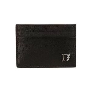 Dsquared2 Zwarte portemonnee met creditcardhouder , Black , Heren , Maat: ONE Size