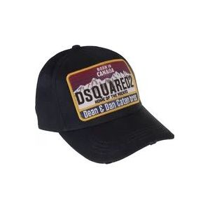 Dsquared2, Accessoires, Heren, Blauw, ONE Size, Katoen, Blauwe Baseball Cap