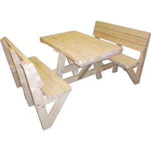 Woodkit.nl Picknicktafel met rugleuning bouwpakket