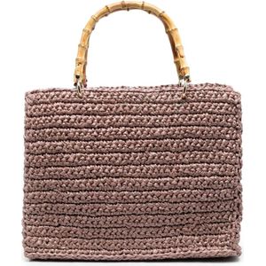 Chica London, Tassen, Dames, Bruin, ONE Size, Bamboe, Handbags