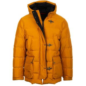 Fay, Heren, Jassen, Oranje, Maat: M Leer,