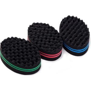 Afro Twist - Haar Spons - Afro Twist Hair Sponge - Haar twister (Blauw/Zwart / Rood)