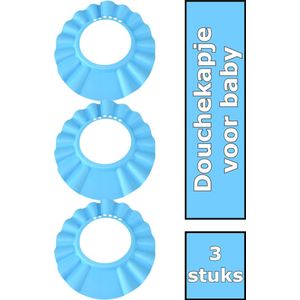 Borvat® | Douchekapje voor baby | Douche Shower Cap | Baby | Kinderen | Douche kap | 3stuks | blauw