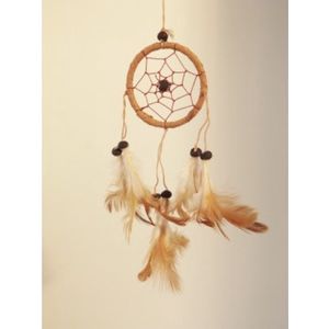 4x Dromenvanger mini 6cm - Zwarte kralen - Veren - Dreamcatcher - ook ideaal formaat voor in de auto