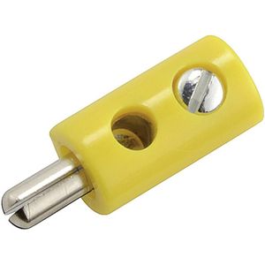 Miniatur-Bananenstecker Stecker, gerade Stift-Ø: 2.6 mm Gelb 1 St. - Kahlert Licht