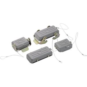 Beschermdeksel met 4 bouten voor aanbouw-, sokkel-, en koppelingsbehuizing, veiligheidskoordje met kabelschoen serie H-