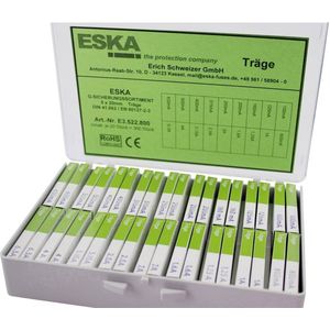 ESKA Buiszekering assortiment (Ø x l) 5 mm x 20 mm Traag -T- Inhoud: 360 onderdelen