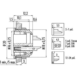 binder 09-0112-00-04 Ronde connector Flensbus Totaal aantal polen: 4 Serie (ronde connectors): 723 1 stuk(s)