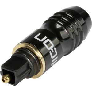 Hicon HI-TL01 Toslink-connector Stekker, recht Aantal polen: 1 Zwart 1 stuk(s)