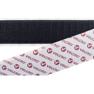 VELCRO® E08810033011425 Klittenband Om vast te plakken Haakdeel (l x b) 25000 mm x 100 mm Zwart 25 m