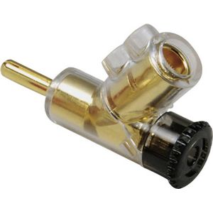 BKL Electronic 0107008 Banaanstekker Stekker, recht Stift-Ø: 4 mm Zwart 1 stuk(s)