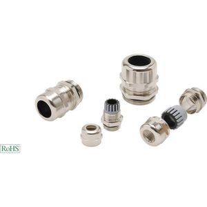 903563 Kabelverschraubung mit reduziertem Dichteinsatz M25 Messing Messing 1 St. - Helukabel