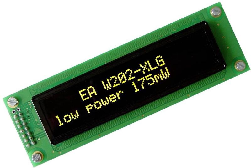 Display Visions - OLED-Display Gelb-Grün 5.55 mm 3.3 v, 5 v Ziffernanzahl: 2 EAW202-XLG