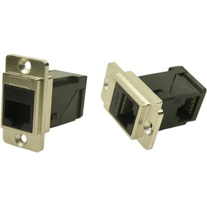 Raft metal dualslim CAT5e csk CP30751M Adapter, Einbau Nickel, Schwarz 1 St. - Cliff