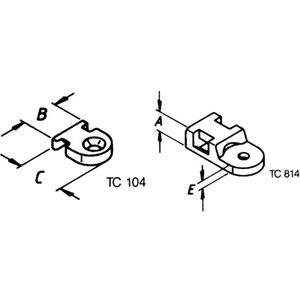 Helukabel TC 104 Bevestigingssokkel Schroefbaar 91040-1000 Hittebestendig Transparant 1000 stuk(s)