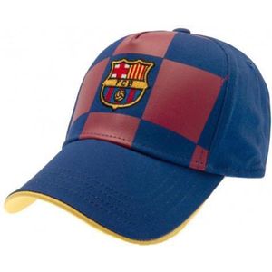 FC Barcelona cap - volwassenen - geruit - blauw/bordeaux