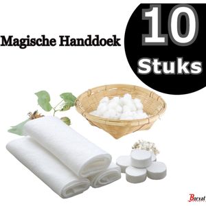 Borvat®| 10X Compressed Towels voor Reis of Onderweg - Travel Towel - Handdoek - Gecomprimeerde doekjes - In Tablet vorm