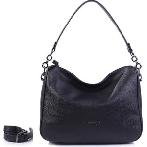 Luxe tas high Quality leather Lorenzo-Italy zwart