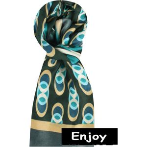 sjaal -groen -natuurlijke materialen -dunne sjaal