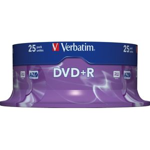 Verbatim 43500 DVD+R Matt Silver Schijven - 25 Stuks / Spindel