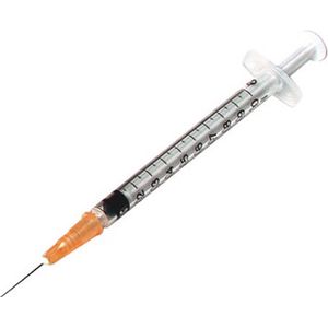 100 STUKS Insulinespuit gemonteerde naald 1 ml 25G 0,5x16 mm LATEXVRIJ