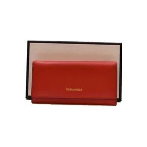 Dsquared2 Portemonnee Kaarthouders , Red , Dames , Maat: ONE Size