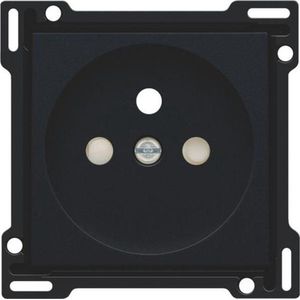 Niko toets stopcontact 2P+A black coated (161-66601)