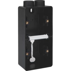 Niko opbouwdoos dubbel 2 ingangen zwart IP55 (761-84202)