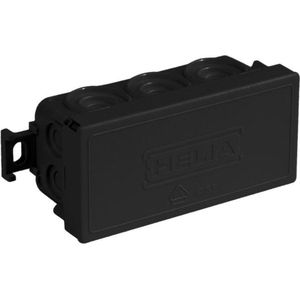 Helia aftakdoos IP55 - zwart RAL9005 - 89x42x37mm (25066)