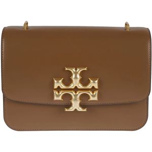 Tory Burch, Tassen, Dames, Bruin, ONE Size, Leer, Eleanor Convertible Schoudertas