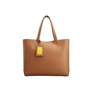 Tod's Bruine Leren Handtassen Collectie , Brown , Heren , Maat: ONE Size