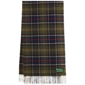 Barbour, Multicolor Tartan Sjaal van Ganni Groen, Dames, Maat:ONE Size