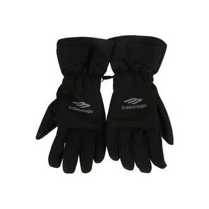 Balenciaga Zwarte Ski Handschoenen , Black , Heren , Maat: M