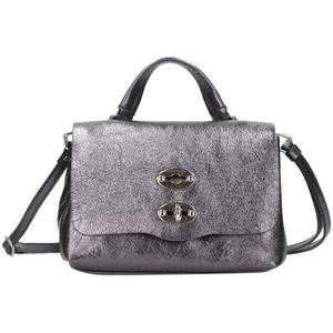 Zanellato, Leren Cortina Baby Postina Tas Zwart, Dames, Maat:ONE Size