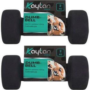 2x Dumbbells - set van 2kg - Dumbbell - Gewichten - Halterset - Zwart - professioneel - thuis gym- adjustable - stay fit-