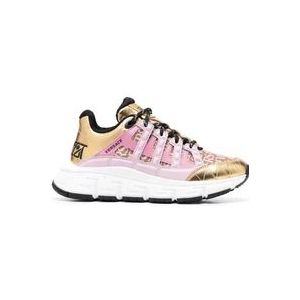 Versace, Trigreca Low-Top Sneakers Roze, Dames, Maat:38 EU