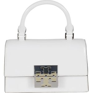 Tory Burch, Trend Spazzolato Mini Top Handle Tas Wit, Dames, Maat:ONE Size