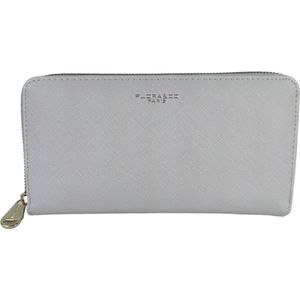 Flora & Co - Dames Portemonnee Saffiano Zip Around - 20,5x11,5x2,5 cm met rits - licht blauw - Portefeuille - Beurs - Wallet