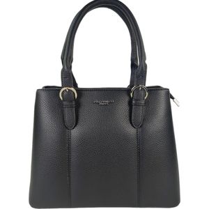 Flora & Co - Trendy handtas - Dubbel handvat - zwart