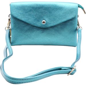 Flora & Co - trendy clutch - crossbody handtas - eend blauw