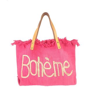 Qischa - Strandtas/shopper - ""Boheme"" - Fuchsia/pink