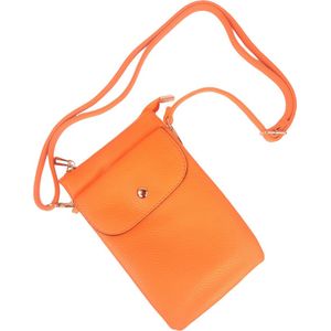Flora&Co - Paris - Handig Crossbody hand/telefoontasje voor mobiel - gsm - oranje