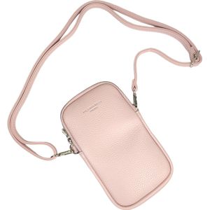 Flora & Co - Paris - Handig Crossbody hand/telefoontasje voor mobiel - gsm - roze - 2 vakken