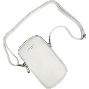 Flora & Co - Paris - Handig Crossbody hand/telefoontasje voor mobiel - gsm - wit - 2 vakken