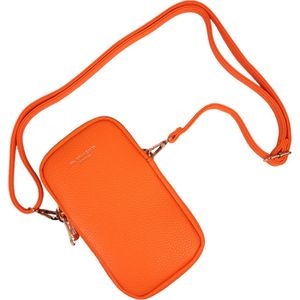 Flora & Co - Paris - Handig Crossbody hand/telefoontasje voor mobiel - gsm - oranje
