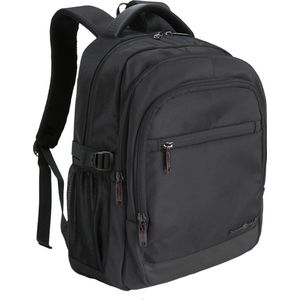 Snowball - praktische rugzak/schooltas/handbagage - waterafstotend/snijbestendig - 19.32 liter - zwart - geschikt voor 15,6 inch laptop
