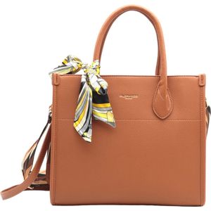 Flora & Co - trendy shopper - handtas - fashion riem - camel